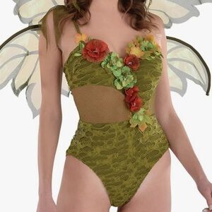 Woodland Bodysuit with Floral Accents NEW L/XL up to size 16 Halloween costume
